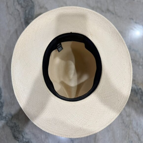 Janessa Leone Aisley White Straw Beach Hat, Size Small main image 3